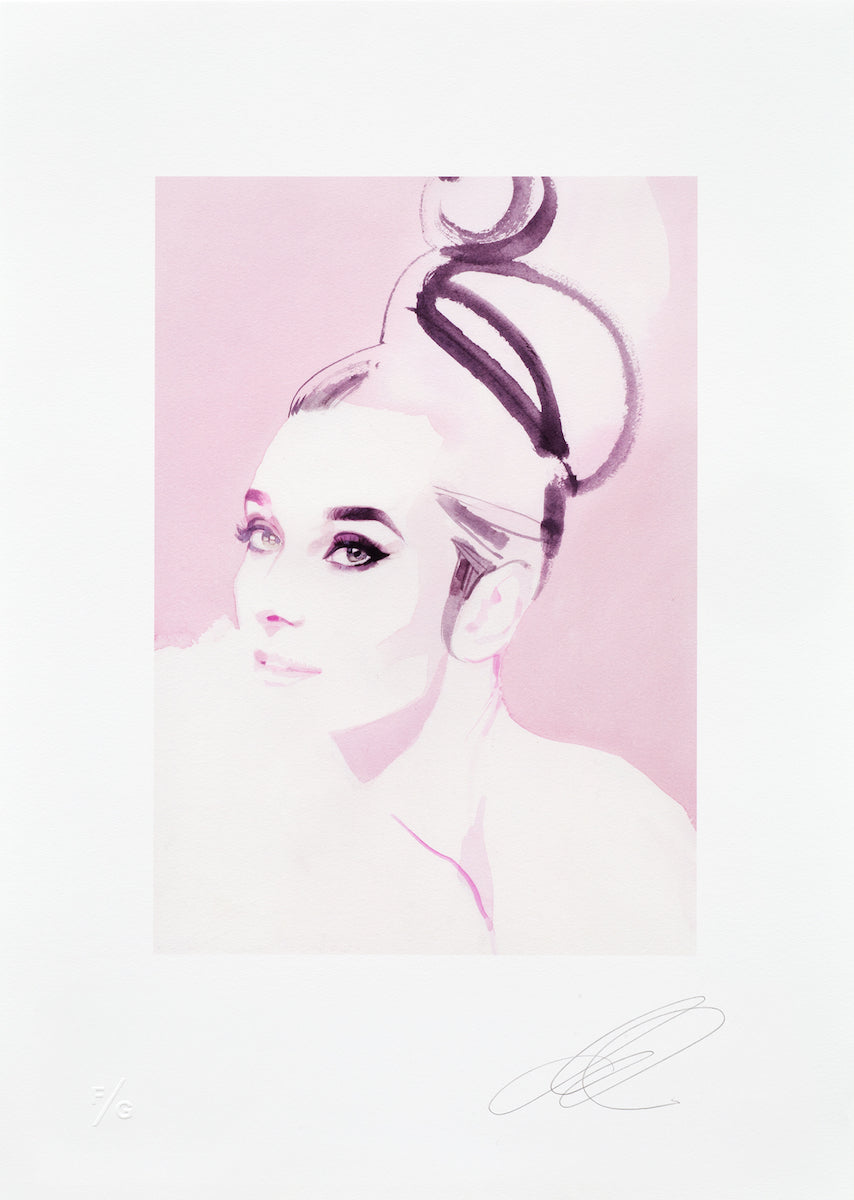 David Downton Audrey Hepburn Fashion Illustration Gallery
