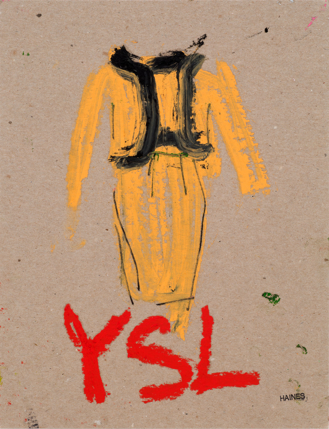 Richard Haines - YSL on cardboard